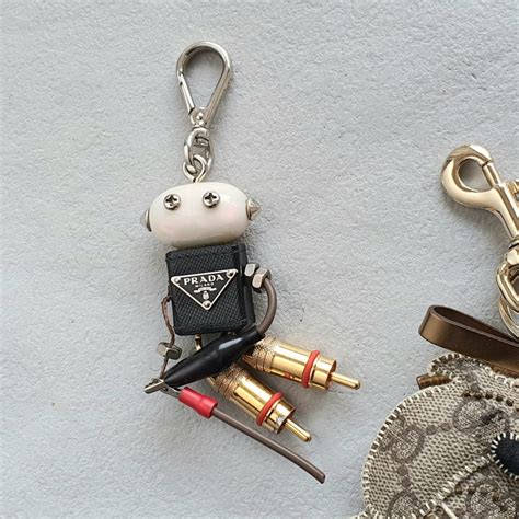 prada robot bag charm|designer key pouch women's Prada.